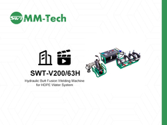 Demonstração de Operação da Máquina de Solda por Termofusão Hidráulica de 200mm para Tubos de HDPE em Sistemas de Água