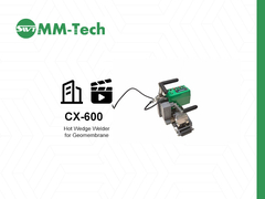 cx600 máquina de solda de geomembrana demonstra efeito de solda