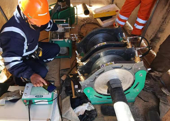 máquina da fusão da extremidade do Hdpe da tubulação de 200mm com registador de dados