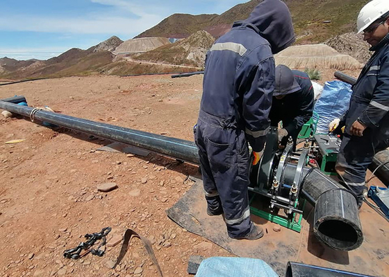 máquina da fusão da extremidade do Hdpe da tubulação de 200mm com registador de dados