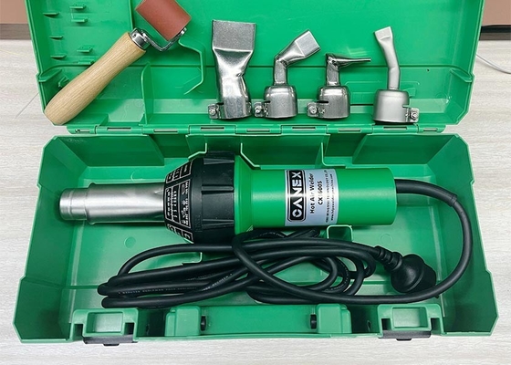 Soldadora de ar quente PE / PP / PVC / ABS / PVDF CX1600S com baixo ruído e várias opções de bocal