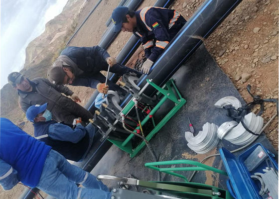 200-450mm máquina hidráulica da solda por fusão da extremidade da tubulação do Hdpe de 7 braçadeiras