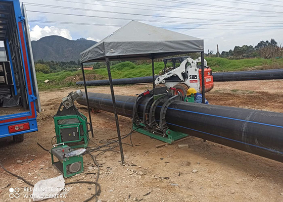tubulação do Hdpe de 315mm que articula a máquina hidráulica da solda por fusão da extremidade de baixo nível de ruído