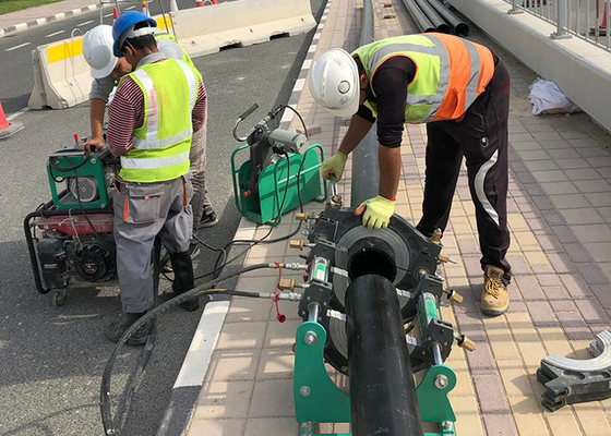 articulação hidráulica da tubulação do Hdpe da máquina da fusão da extremidade de 160mm