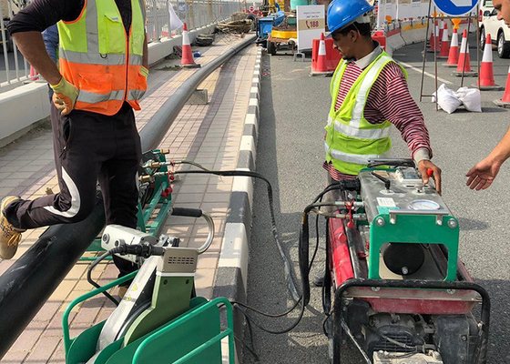 Soldadura hidráulica da tubulação do Hdpe de For 90mm do soldador da extremidade da fusão