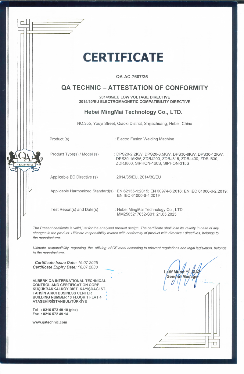 China Hebei Boda Plastic Technology Co., Ltd. Certificações